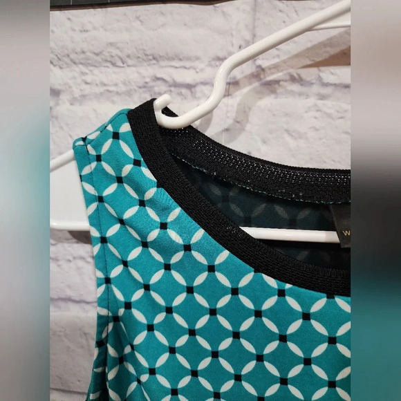 Worthington sleeveles teal and black blouse Size Medium - Picture 4 of 6